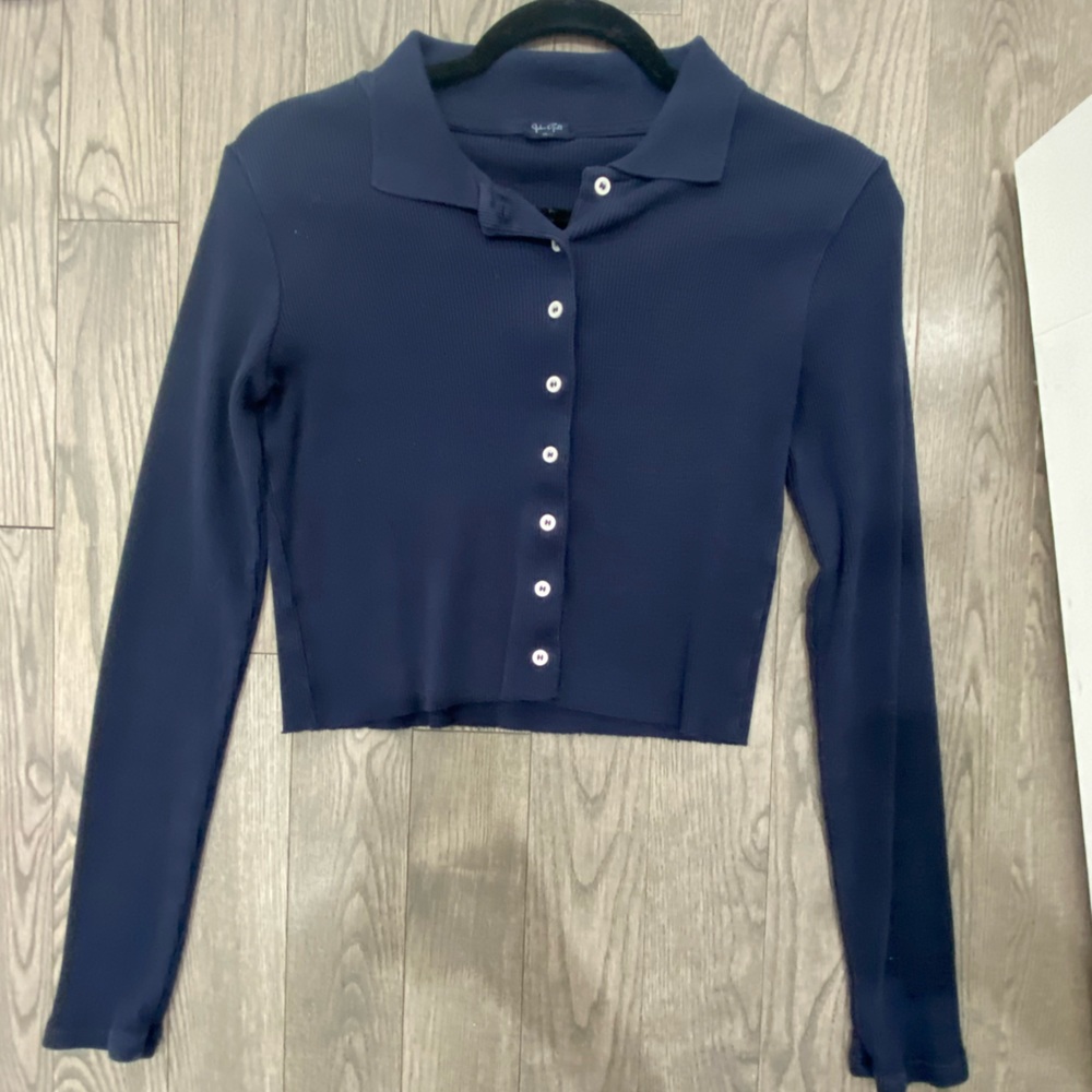 Brandy Melville Navy button shirt